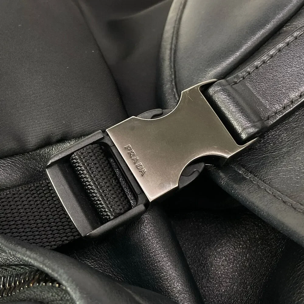 Prada Backpack Leather Nylon